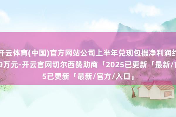 开云体育(中国)官方网站公司上半年兑现包摄净利润约为8541.09万元-开云官网切尔西赞助商「2025已更新「最新/官方/入口」