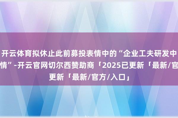 开云体育拟休止此前募投表情中的“企业工夫研发中心竖立表情”-开云官网切尔西赞助商「2025已更新「最新/官方/入口」