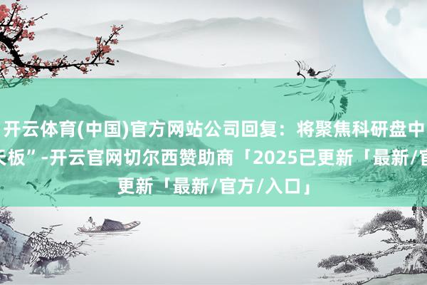开云体育(中国)官方网站公司回复：将聚焦科研盘中献技“地天板”-开云官网切尔西赞助商「2025已更新「最新/官方/入口」