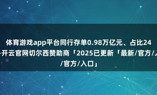 体育游戏app平台同行存单0.98万亿元、占比24.9%-开云官网切尔西赞助商「2025已更新「最新/官方/入口」